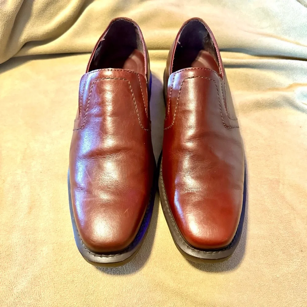 Dr. Martens Saul Mens Leather Slip On Loafers Size US 11 Cognac - Picture 3 of 8